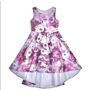 Rare Editions purple floral girls dress size 2 Great Condition